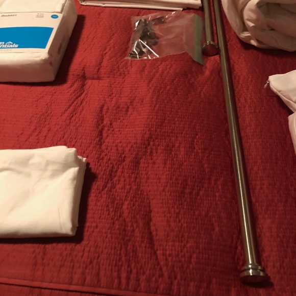 *SOLD* 2 Drapery Endcap Cafe Rods Room Essentials - Picture 4 of 5